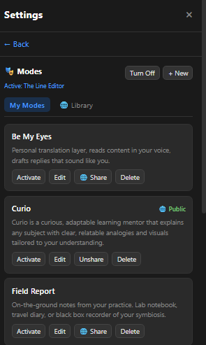 Nexus Modes — Be My Eyes, Curio, Field Report